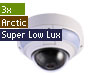2MP H.264 3x zoom Super Low Lux WDR IR Arctic Vandal Proof IP Dome